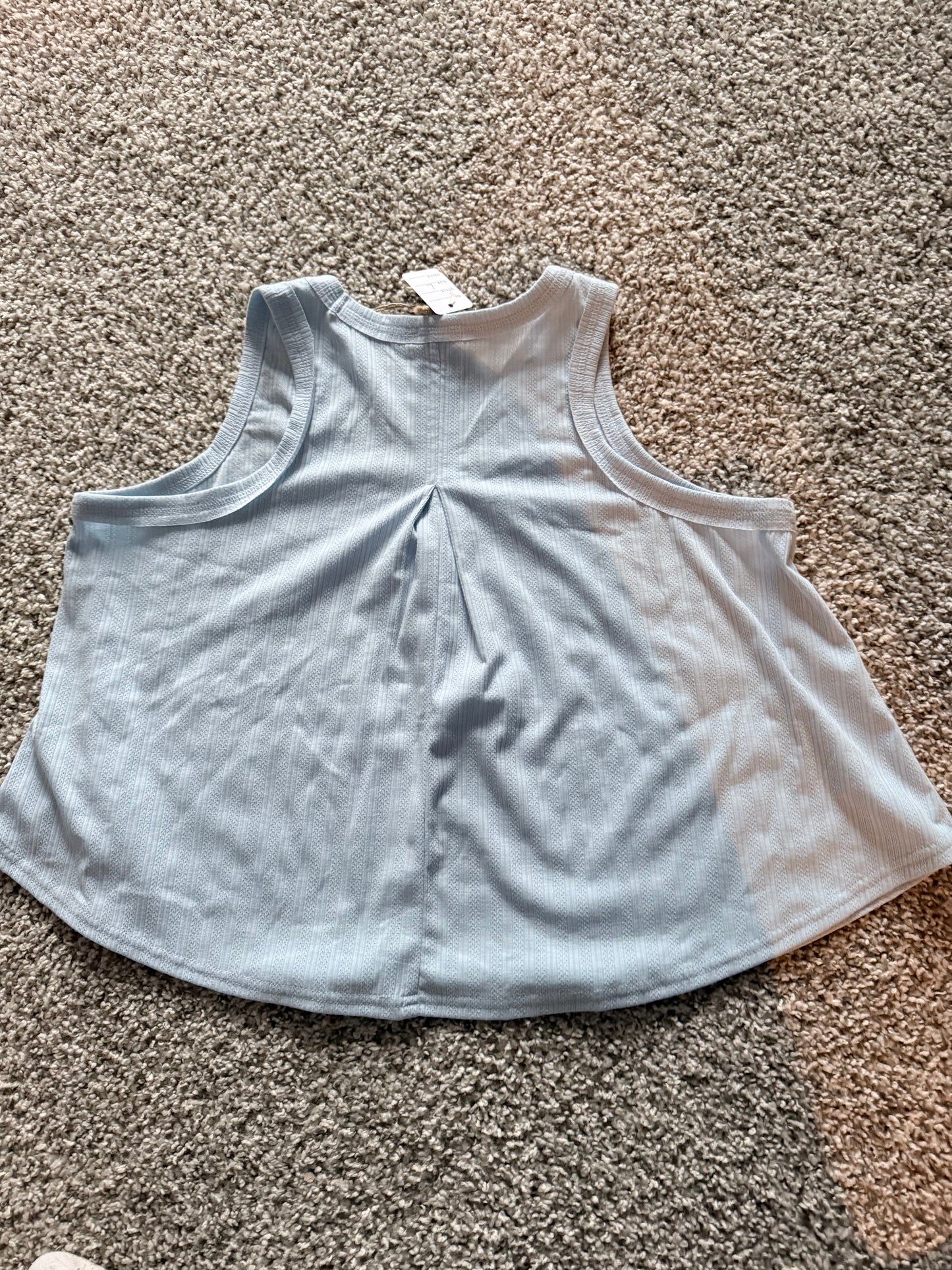 Soft Light Blue V-Neck Top