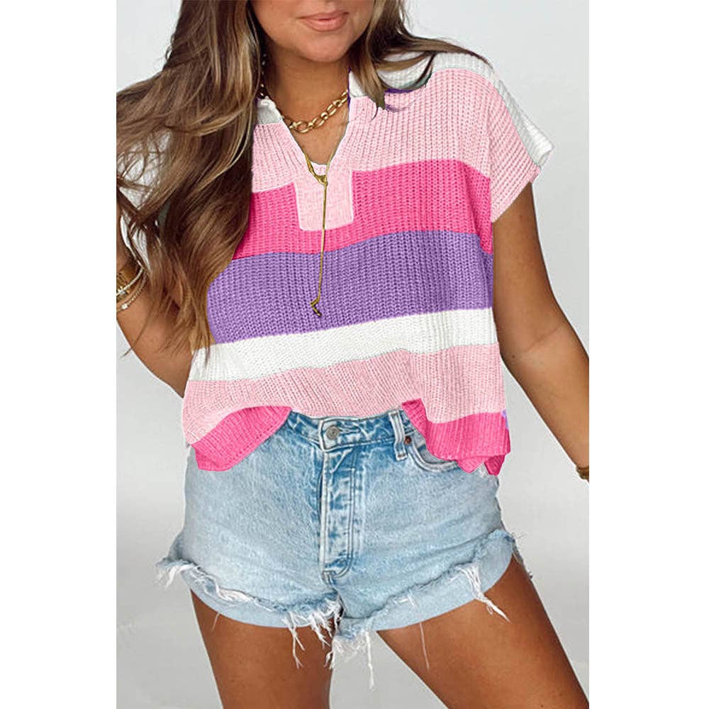 Striped Knit Top