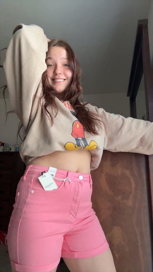 Judy Blue Pink Denim Shorts