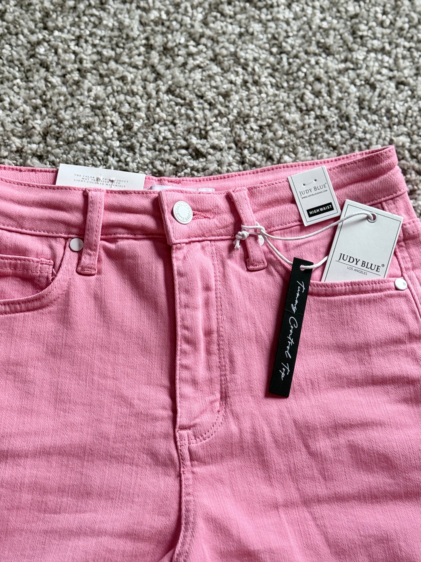 Judy Blue Pink Denim Shorts